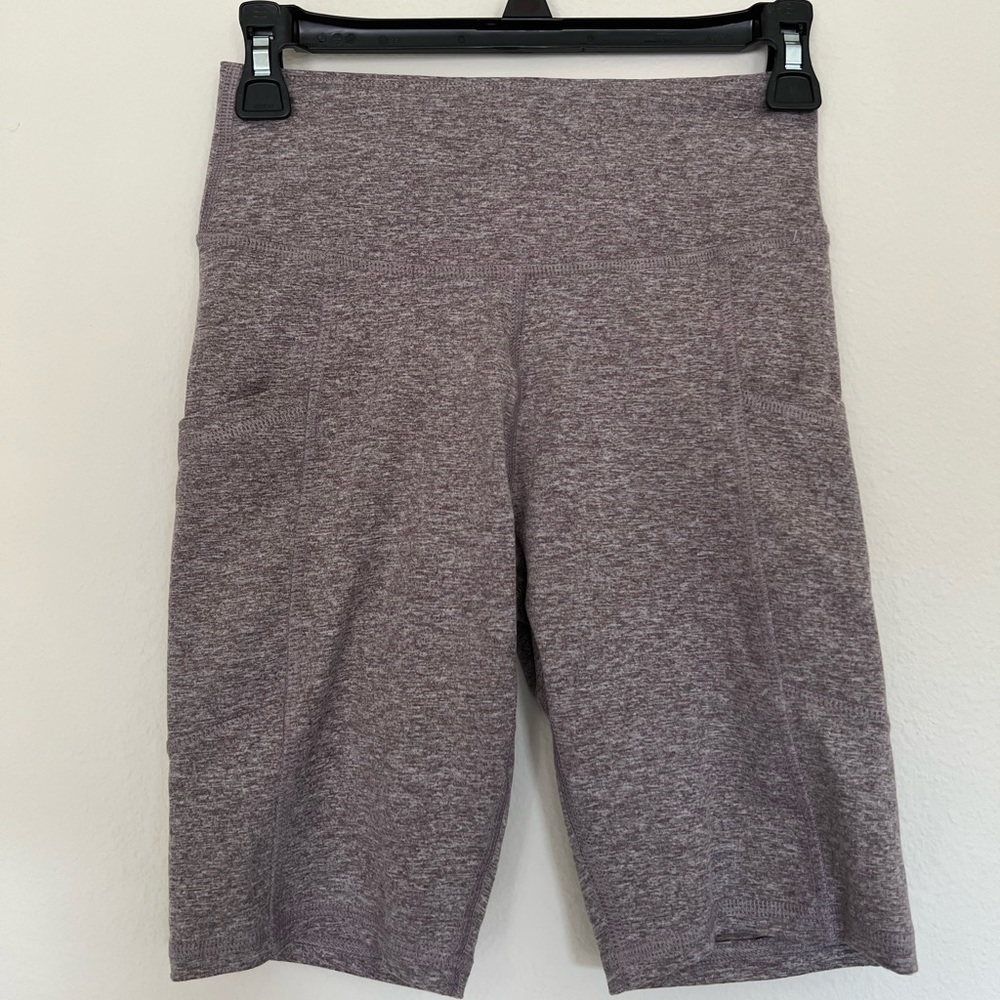 Zobha Purple and White Biker Shorts